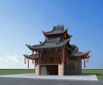 Chinese Style Ancient Architectural Buildings-ID:134479059
