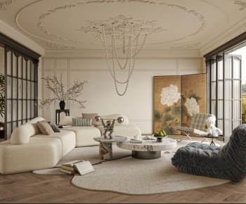 French Style A Living Room-ID:832566983