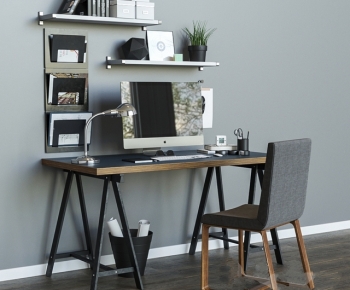 Modern Computer Desk And Chair-ID:867507933