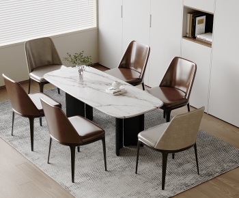 Modern Dining Table And Chairs-ID:639853956