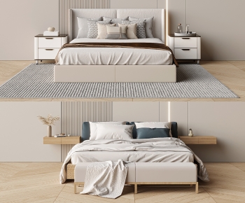 Modern Double Bed-ID:225699907