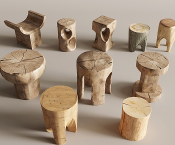Wabi-sabi Style Stool-ID:777554993