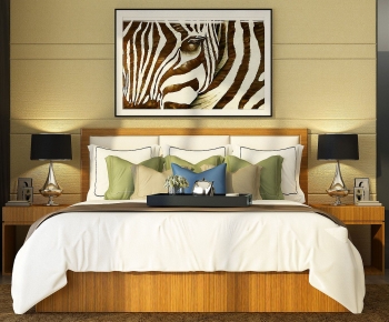 Modern Double Bed-ID:669801002