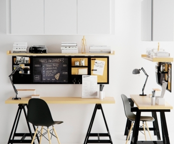 Modern Computer Desk And Chair-ID:749711047