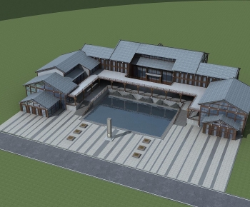 New Chinese Style Appearance Of Commercial Building-ID:400820974