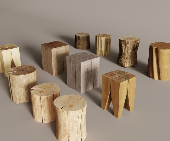 Wabi-sabi Style Stool-ID:321065905