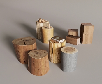 Wabi-sabi Style Stool-ID:609905961