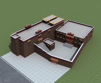 New Chinese Style Religious Architecture-ID:221770051