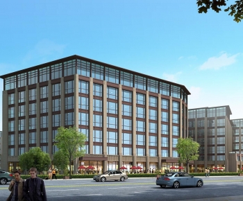 Modern Appearance Of Commercial Building-ID:343669896