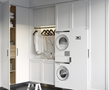 Modern Laundry Cabinet-ID:560450089