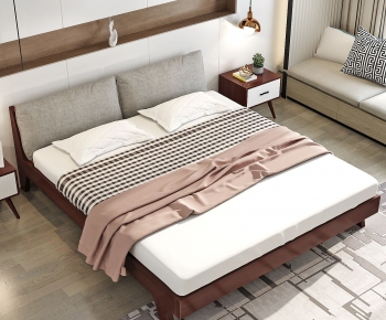 Modern Double Bed-ID:564897066