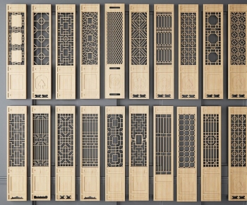 New Chinese Style Wooden Screen Partition-ID:278862005