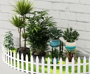 Modern Potted Green Plant-ID:713269952