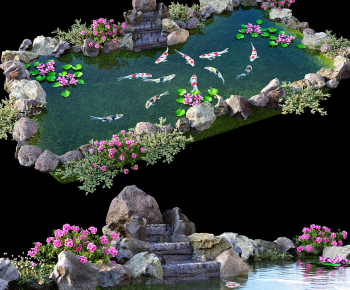 New Chinese Style Rockery Waterscape-ID:972913983