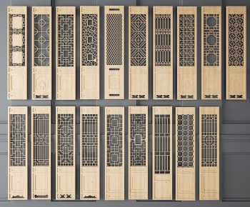 New Chinese Style Wooden Screen Partition-ID:852396979