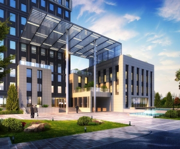 Modern Appearance Of Commercial Building-ID:512518882