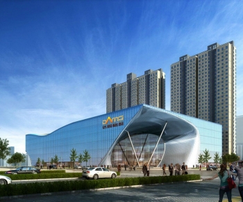 Modern Appearance Of Commercial Building-ID:382354979