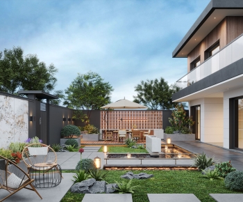 Modern Courtyard/landscape-ID:721333989