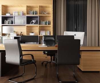 Modern Office Desk And Chair-ID:692550903