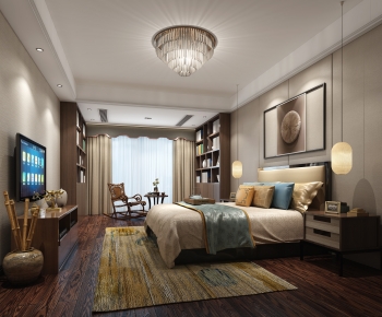 New Chinese Style Bedroom-ID:870399957