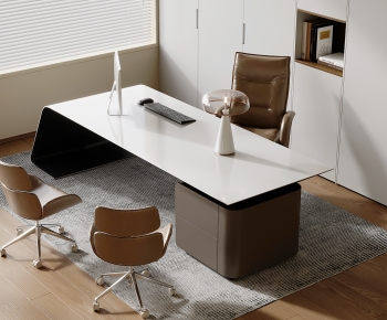 Modern Office Desk And Chair-ID:528198005