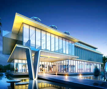 Modern Appearance Of Commercial Building-ID:390247118