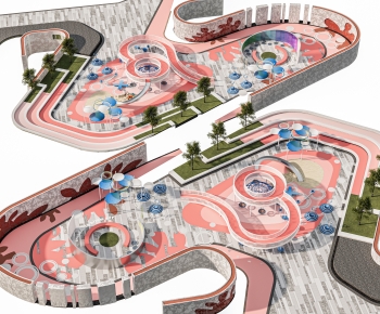 Modern Park Landscape-ID:673774003