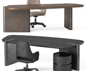 Modern Office Desk And Chair-ID:640702012