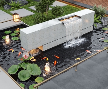 Modern Rockery Waterscape-ID:838032016
