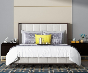 Modern Double Bed-ID:480155947