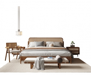 Modern Double Bed-ID:234797006