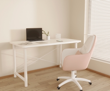 Modern Computer Desk And Chair-ID:530788907