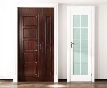 Modern Unequal Double Door-ID:271855129