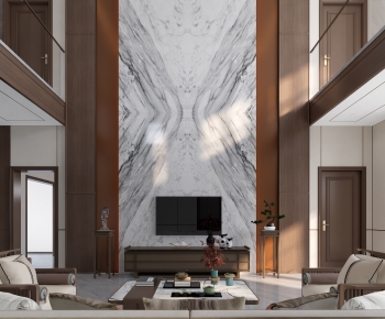 New Chinese Style A Living Room-ID:166371113