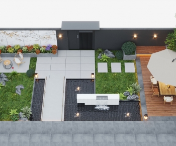 Modern Courtyard/landscape-ID:723758948