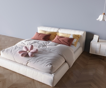 Modern Double Bed-ID:985209942