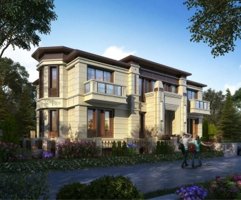 European Style Double Townhouse-ID:760962964