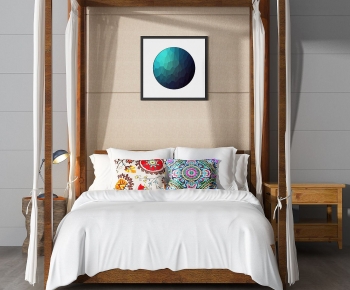 New Chinese Style Double Bed-ID:266330969