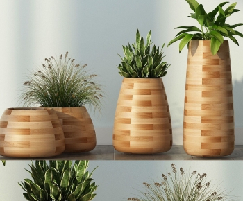 Modern Potted Green Plant-ID:986632115