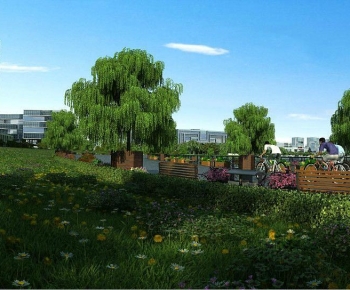 Modern Park Landscape-ID:266361001