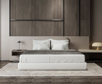 Modern Double Bed-ID:875539843