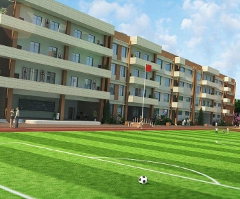 Modern School Building-ID:897102128