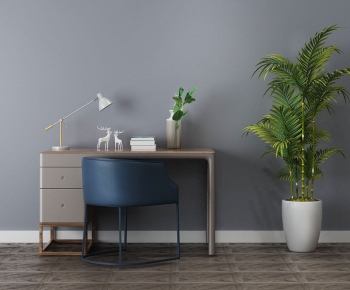 Modern Computer Desk And Chair-ID:479094985