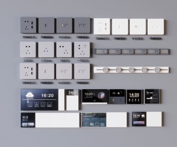 Modern Switch Socket Panel-ID:893070734