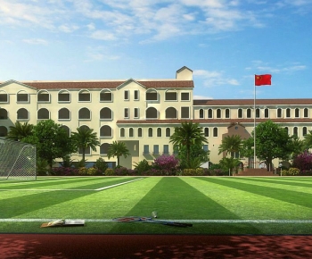 Modern School Building-ID:713453051