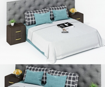 Modern Double Bed-ID:774251943