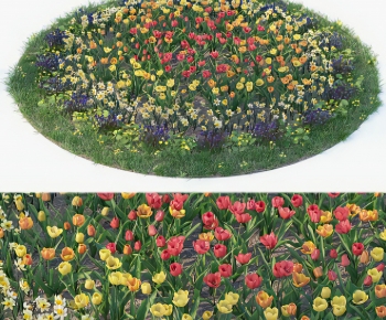 Modern Flowers And Grass-ID:302886014