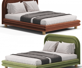 Modern Double Bed-ID:252907991