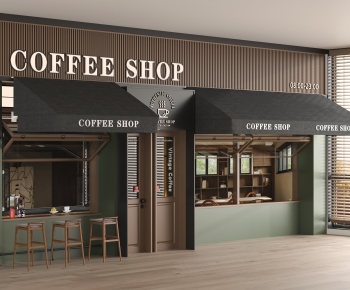 现代咖啡店门面门头-ID:757293947