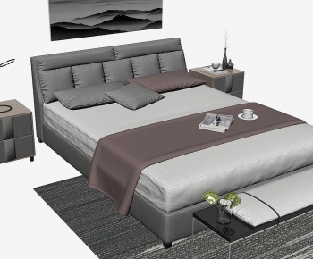 Modern Double Bed-ID:553364994